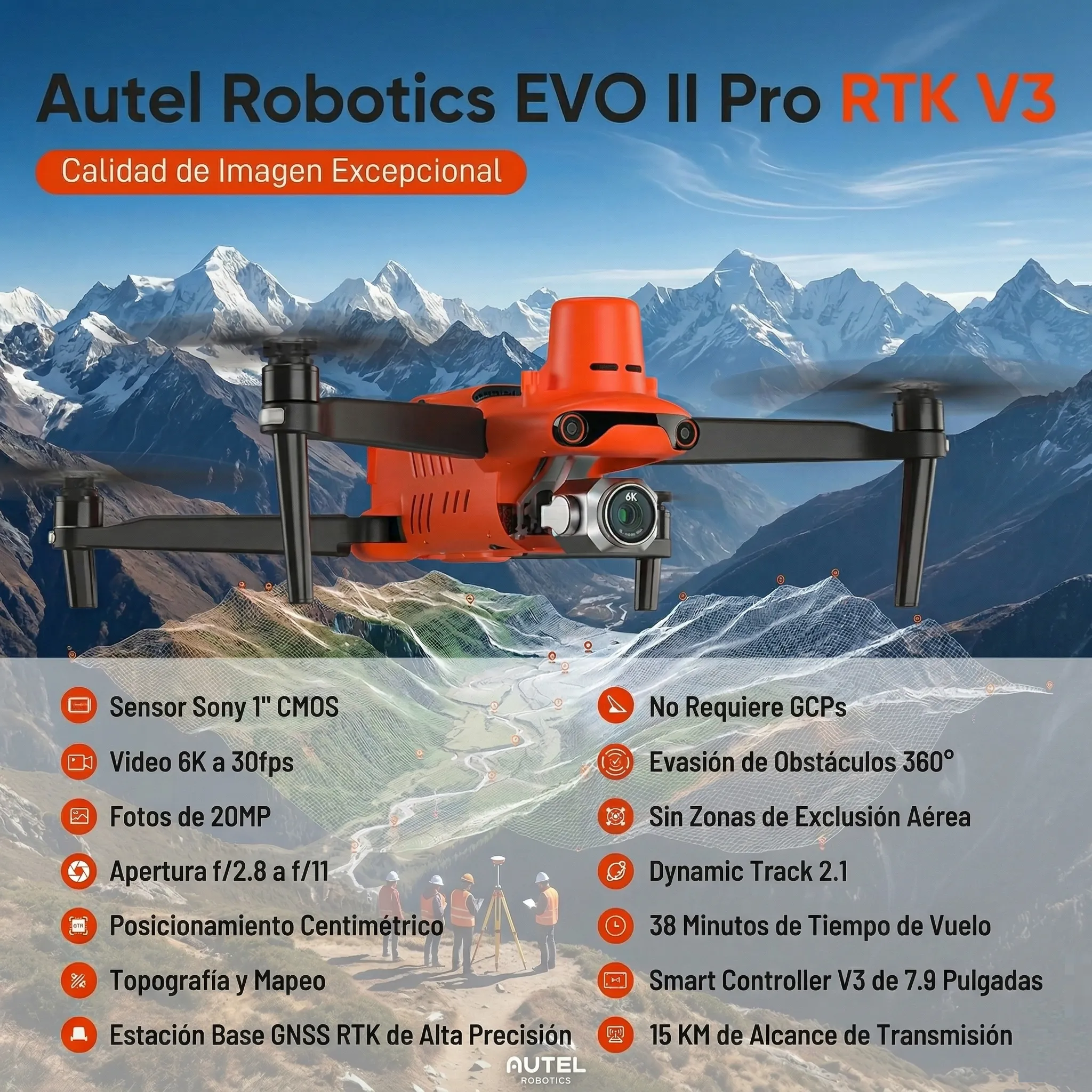 Dron RTK Fotogramétrico