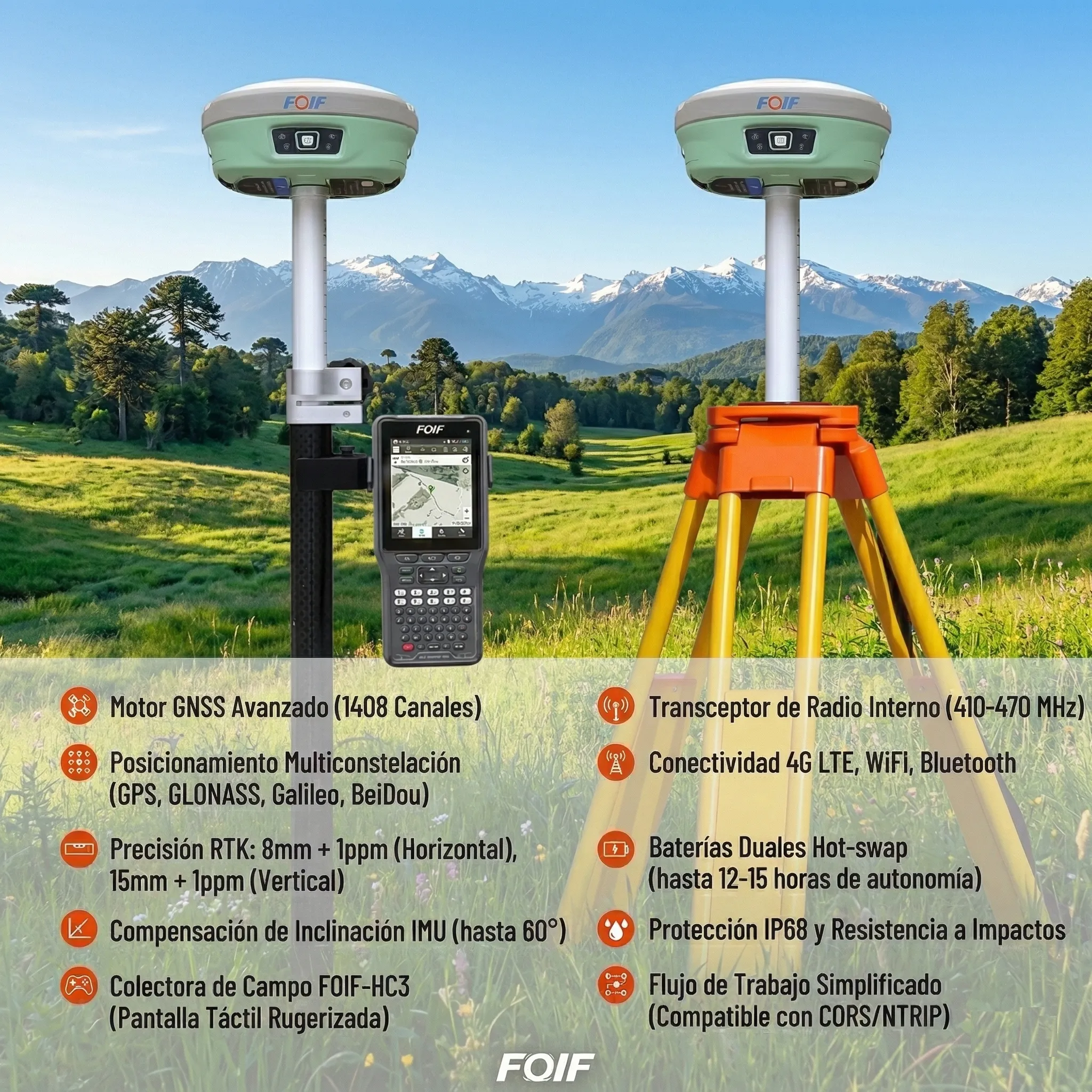 Receptor GNSS RTK Multibanda
