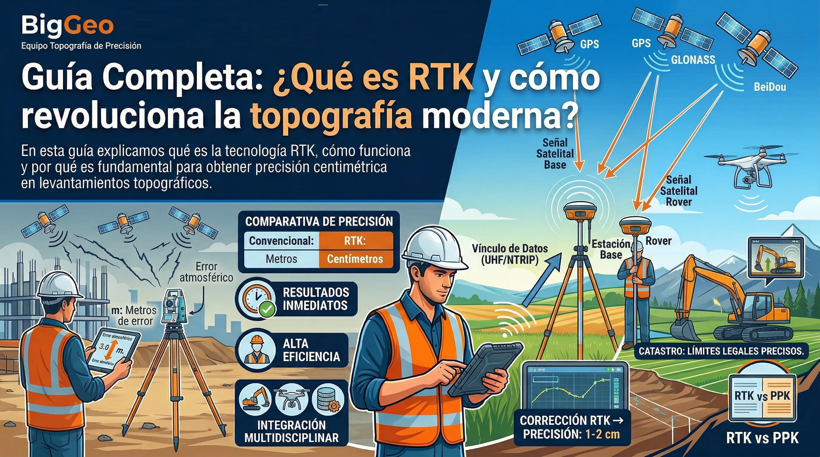 Guía Completa: ¿Qué es RTK y cómo revoluciona la topografía moderna?