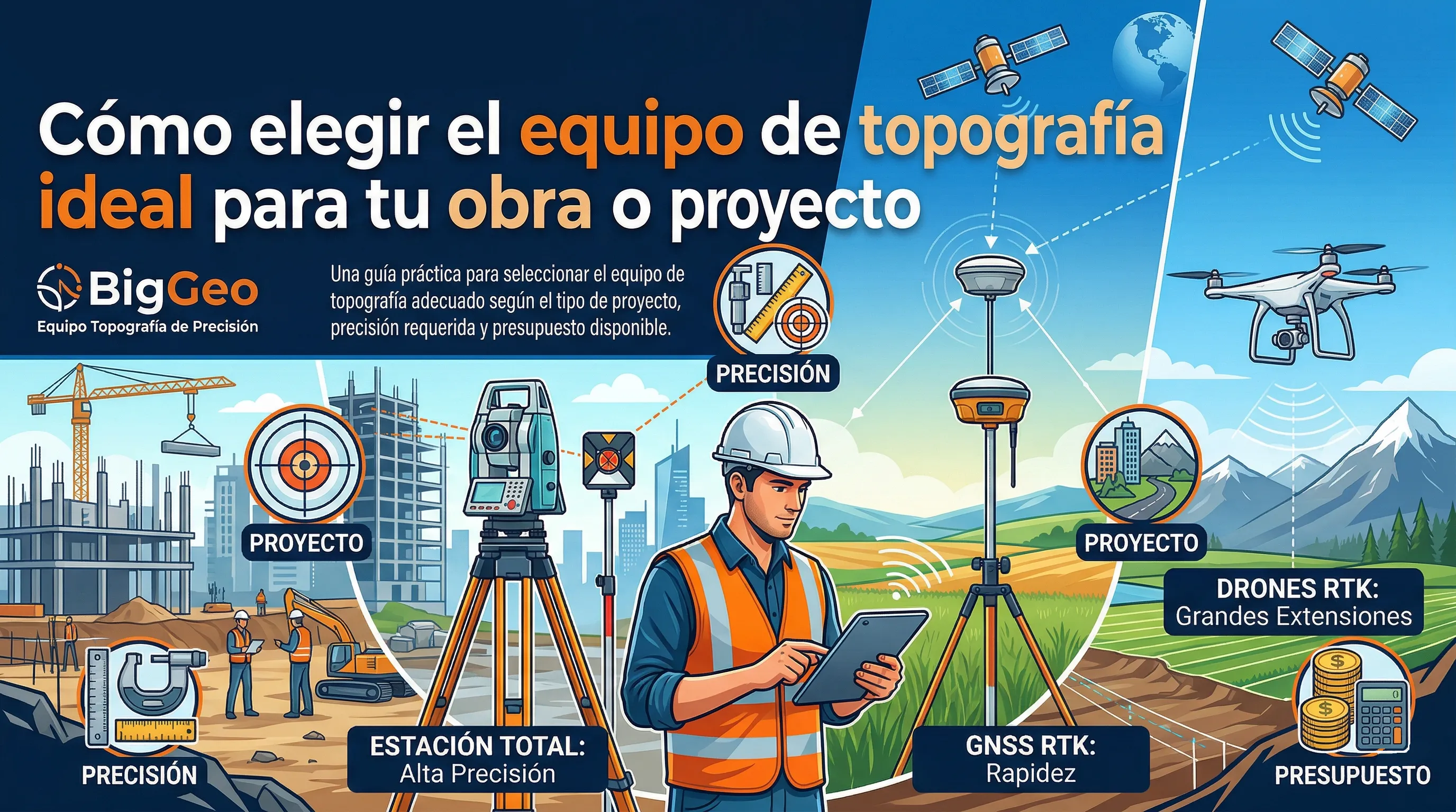 Cómo elegir el equipo de topografía ideal para tu obra o proyecto